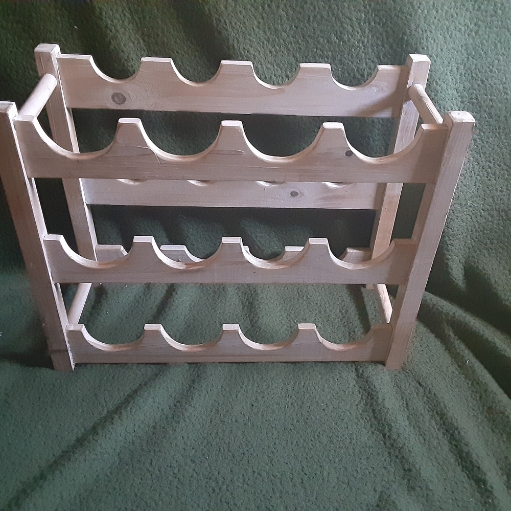 Farmhouse Rustic Wine Rack - Picture 2 of 5